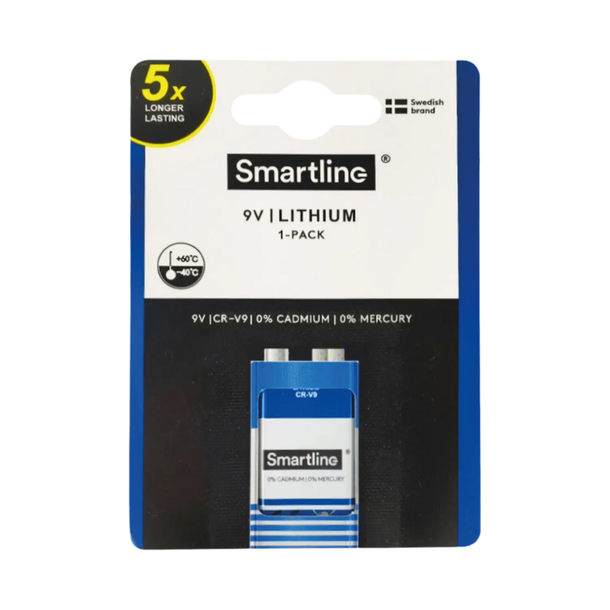 Litium 9V batteri CR-V9