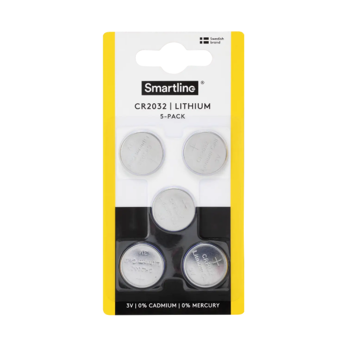 Litium Knappcellsbatterier CR2032 (5-PACK)