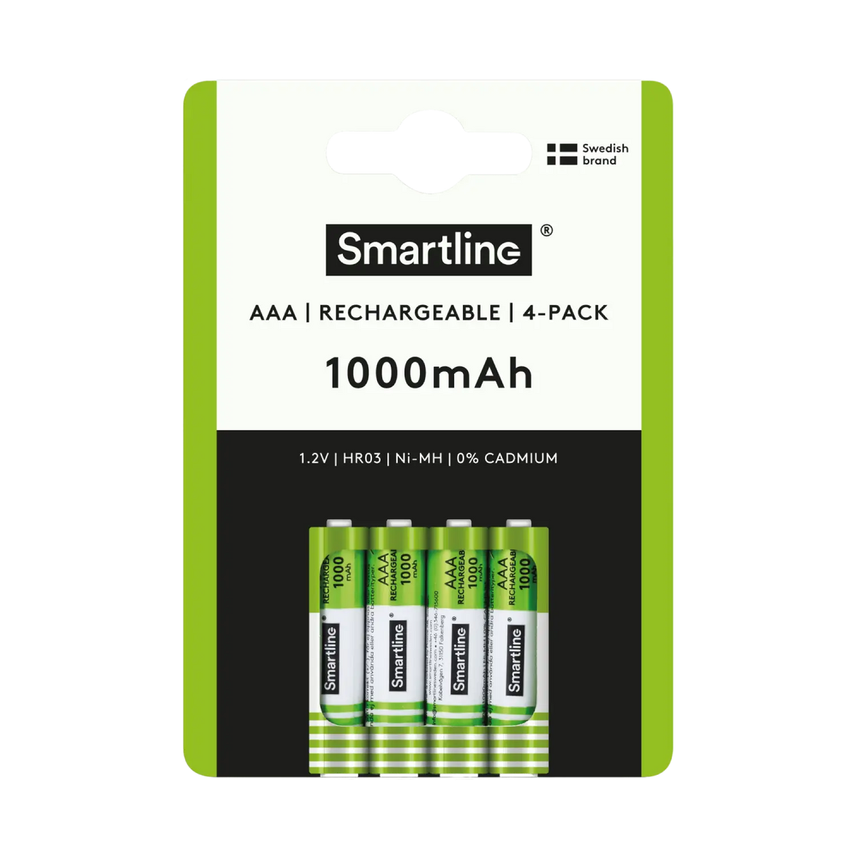 Uppladdningsbara AAA-batterier (4-PACK)