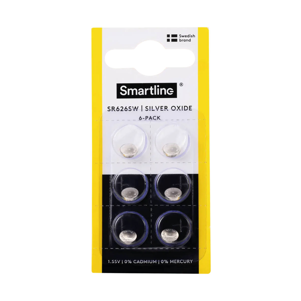 Litium knappcellsbatterier (6-PACK)
