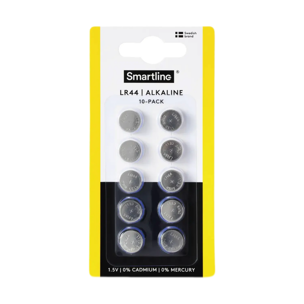 Alkaliska knappcellsbatterier 10-pack