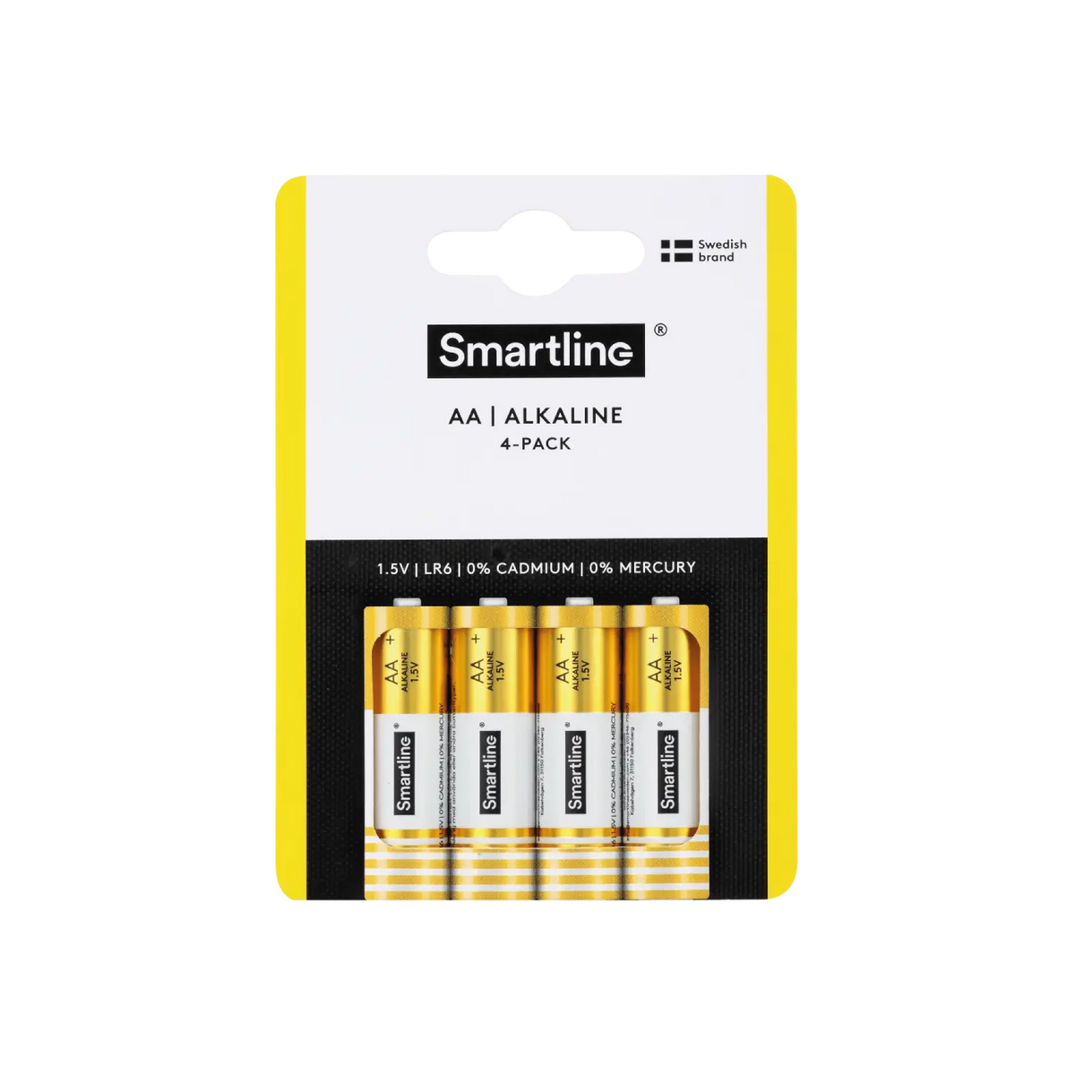Alkaliska AA-batterier (4-PACK)
