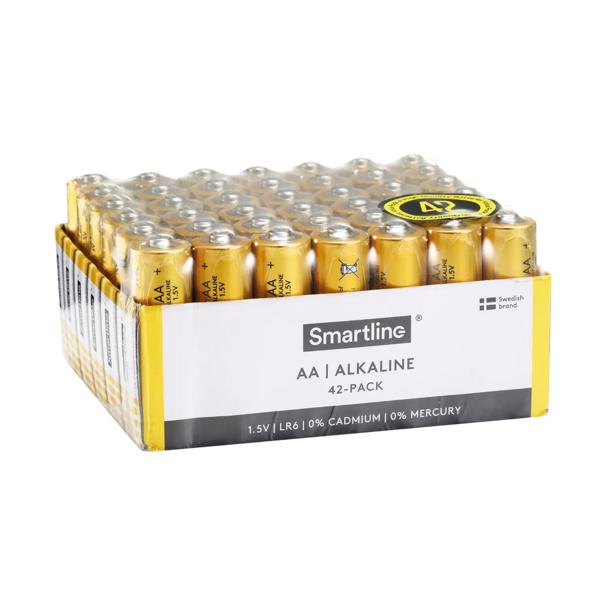 Alkaliska AA-Batterier - LR06 (42-PACK)