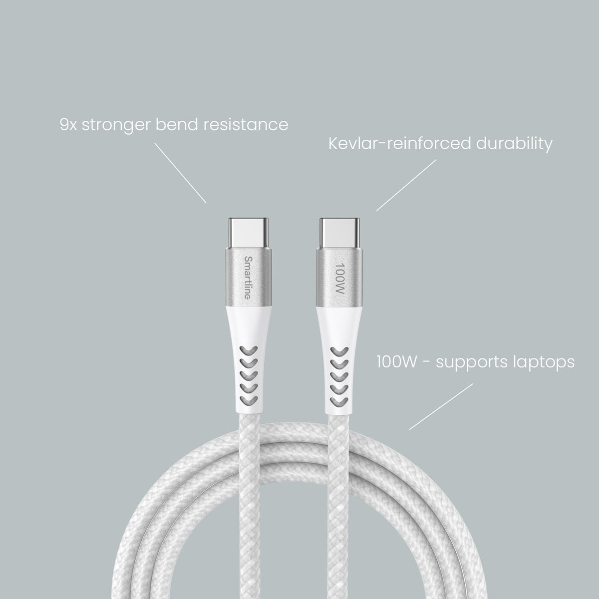 USB-C till USB-C Kabel 100W (2m)